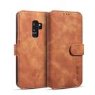 DG.MING Retro Oil Side Horizontal Flip Case with Holder & Card Slots & Wallet for Galaxy S9+(Brown) - 1