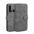 DG.MING Retro Oil Side Horizontal Flip Case with Holder & Card Slots & Wallet for Huawei P20 Lite 2019 / Nova 5i(Grey) - 1