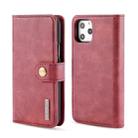 For iPhone 11 Pro Max DG.MING Crazy Horse Texture Flip Detachable Magnetic Leather Case with Holder & Card Slots & Wallet (Red) - 1