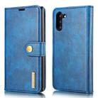 DG.MING Crazy Horse Texture Flip Detachable Magnetic Leather Case with Holder & Card Slots & Wallet for Samsung Galaxy Note 10(Blue) - 1