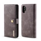 DG.MING Crazy Horse Texture Flip Detachable Magnetic Leather Case with Holder & Card Slots & Wallet for Galaxy Note 10+(Grey) - 1