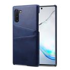 Suteni Calf Texture Back Cover Protective Case with Card Slots for Galaxy Note 10(Blue) - 1