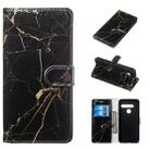 Colored Drawing Marble Pattern Horizontal Flip PU Leather Case with Holder & Card Slots & Wallet For LG G8 ThinQ / G8(Black Gold) - 1