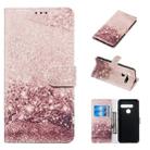 Colored Drawing Marble Pattern Horizontal Flip PU Leather Case with Holder & Card Slots & Wallet For LG G8 ThinQ / G8(Rose Gold) - 1