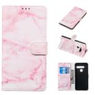 Colored Drawing Marble Pattern Horizontal Flip PU Leather Case with Holder & Card Slots & Wallet For LG G8 ThinQ / G8(Pink) - 1