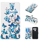 Colored Drawing Marble Pattern Horizontal Flip PU Leather Case with Holder & Card Slots & Wallet For LG G8 ThinQ / G8(Little Butterflies) - 1