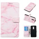 Colored Drawing Marble Pattern Horizontal Flip PU Leather Case with Holder & Card Slots & Wallet For LG Stylo 5(Pink) - 1