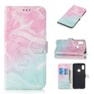 Colored Drawing Marble Pattern Horizontal Flip PU Leather Case with Holder & Card Slots & Wallet For Xiaomi Redmi Note 6 Pro(Pink Green) - 1