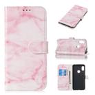 Colored Drawing Marble Pattern Horizontal Flip PU Leather Case with Holder & Card Slots & Wallet For Xiaomi Redmi Note 6 Pro(Pink) - 1