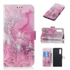 Colored Drawing Marble Pattern Horizontal Flip PU Leather Case with Holder & Card Slots & Wallet For Huawei P30(Seawater) - 1