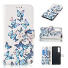 Colored Drawing Marble Pattern Horizontal Flip PU Leather Case with Holder & Card Slots & Wallet For Huawei P30(Little Butterflies) - 1