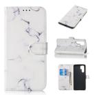 Colored Drawing Marble Pattern Horizontal Flip PU Leather Case with Holder & Card Slots & Wallet For Huawei P30 Pro(White) - 1