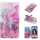 Colored Drawing Marble Pattern Horizontal Flip PU Leather Case with Holder & Card Slots & Wallet For Huawei P30 Lite / Nova 4e(Seawater) - 1