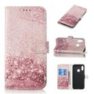 Colored Drawing Marble Pattern Horizontal Flip PU Leather Case with Holder & Card Slots & Wallet For Huawei Honor 10 Lite(Rose Gold) - 1