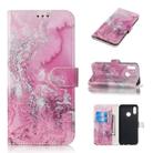 Colored Drawing Marble Pattern Horizontal Flip PU Leather Case with Holder & Card Slots & Wallet For Huawei Honor 10 Lite(Seawater) - 1