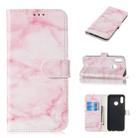 Colored Drawing Marble Pattern Horizontal Flip PU Leather Case with Holder & Card Slots & Wallet For Huawei Honor 10 Lite(Pink) - 1