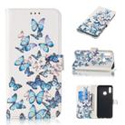 Colored Drawing Marble Pattern Horizontal Flip PU Leather Case with Holder & Card Slots & Wallet For Huawei Honor 10 Lite(Little Butterflies) - 1