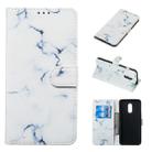 Colored Drawing Marble Pattern Horizontal Flip PU Leather Case with Holder & Card Slots & Wallet For OnePlus 7(White) - 1