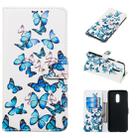 Colored Drawing Marble Pattern Horizontal Flip PU Leather Case with Holder & Card Slots & Wallet For OnePlus 7(Little Butterflies) - 1
