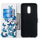 Colored Drawing Marble Pattern Horizontal Flip PU Leather Case with Holder & Card Slots & Wallet For OnePlus 7(Little Butterflies) - 4