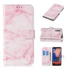 Colored Drawing Marble Pattern Horizontal Flip PU Leather Case with Holder & Card Slots & Wallet For Galaxy A7 (2018)(Pink) - 1