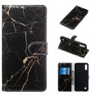 Colored Drawing Marble Pattern Horizontal Flip PU Leather Case with Holder & Card Slots & Wallet For Galaxy A10 / M10(Black Gold) - 1