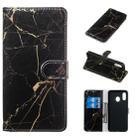 Colored Drawing Marble Pattern Horizontal Flip PU Leather Case with Holder & Card Slots & Wallet For Galaxy A20e(Black Gold) - 1