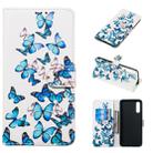 Colored Drawing Marble Pattern Horizontal Flip PU Leather Case with Holder & Card Slots & Wallet For Galaxy A50(Little Butterflies) - 1