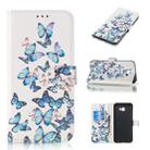 Colored Drawing Marble Pattern Horizontal Flip PU Leather Case with Holder & Card Slots & Wallet For Galaxy J4+(Little Butterflies) - 1