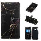 Colored Drawing Marble Pattern Horizontal Flip PU Leather Case with Holder & Card Slots & Wallet For Galaxy M30(Black Gold) - 1