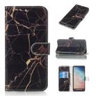 Colored Drawing Marble Pattern Horizontal Flip PU Leather Case with Holder & Card Slots & Wallet For Galaxy S10(Black Gold) - 1