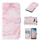 Colored Drawing Marble Pattern Horizontal Flip PU Leather Case with Holder & Card Slots & Wallet For Galaxy S10(Pink) - 1
