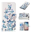 Colored Drawing Marble Pattern Horizontal Flip PU Leather Case with Holder & Card Slots & Wallet For Galaxy S10(Little Butterflies) - 1