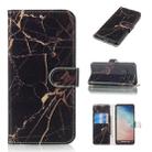 Colored Drawing Marble Pattern Horizontal Flip PU Leather Case with Holder & Card Slots & Wallet For Galaxy S10 5G(Black Gold) - 1