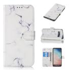 Colored Drawing Marble Pattern Horizontal Flip PU Leather Case with Holder & Card Slots & Wallet For Galaxy S10 5G(White) - 1