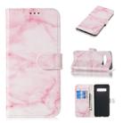 Colored Drawing Marble Pattern Horizontal Flip PU Leather Case with Holder & Card Slots & Wallet For Galaxy S10+(Pink) - 1