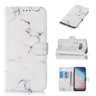 Colored Drawing Marble Pattern Horizontal Flip PU Leather Case with Holder & Card Slots & Wallet For Galaxy S10e(White) - 1