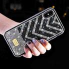 For iPhone X / XS TPU + Epoxy Gradient Diamond Series Phone Protective Case(Black) - 1