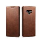 Suteni Calf Texture Horizontal Flip Leather Case with Holder & Card Slots & Wallet for Galaxy Note 9(Brown) - 1