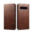 Suteni Calf Texture Horizontal Flip Leather Case with Holder & Card Slots & Wallet for Galaxy S10 5G(Brown) - 1