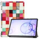 Colored Drawing Horizontal Flip Leather Case with Three-folding Holder & Sleep / Wake-up Function for Galaxy Tab S6 T860 / T865(Magic Cube) - 1