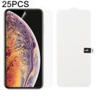 25 PCS Soft Hydrogel Film Full Cover Front Protector with Alcohol Cotton + Scratch Card for iPhone XS Max - 1