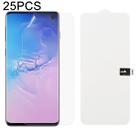 25 PCS Soft Hydrogel Film Full Cover Front Protector with Alcohol Cotton + Scratch Card for Galaxy S10 - 1