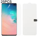 25 PCS Soft Hydrogel Film Full Cover Front Protector with Alcohol Cotton + Scratch Card for Galaxy S10 Plus - 1