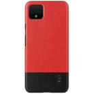 IMAK Ruiyi Series Concise Slim PU + PC Protective Case For Google Pixel 4(Black+Red) - 2