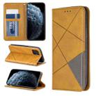 For iPhone 11 Pro Rhombus Texture Horizontal Flip Magnetic Leather Casewith Holder & Card Slots & Wallet (Yellow) - 1