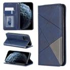 For iPhone 11 Pro Rhombus Texture Horizontal Flip Magnetic Leather Casewith Holder & Card Slots & Wallet (Blue) - 1