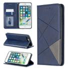 Rhombus Texture Horizontal Flip Magnetic Leather Case with Holder & Card Slots & Wallet For iPhone 8 Plus & 7 Plus(Blue) - 1
