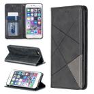 Rhombus Texture Horizontal Flip Magnetic Leather Case with Holder & Card Slots & Wallet For iPhone 6 Plus & 6s Plus(Black) - 1