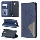 Rhombus Texture Horizontal Flip Magnetic Leather Case with Holder & Card Slots & Wallet For Nokia 1 Plus(Blue) - 1